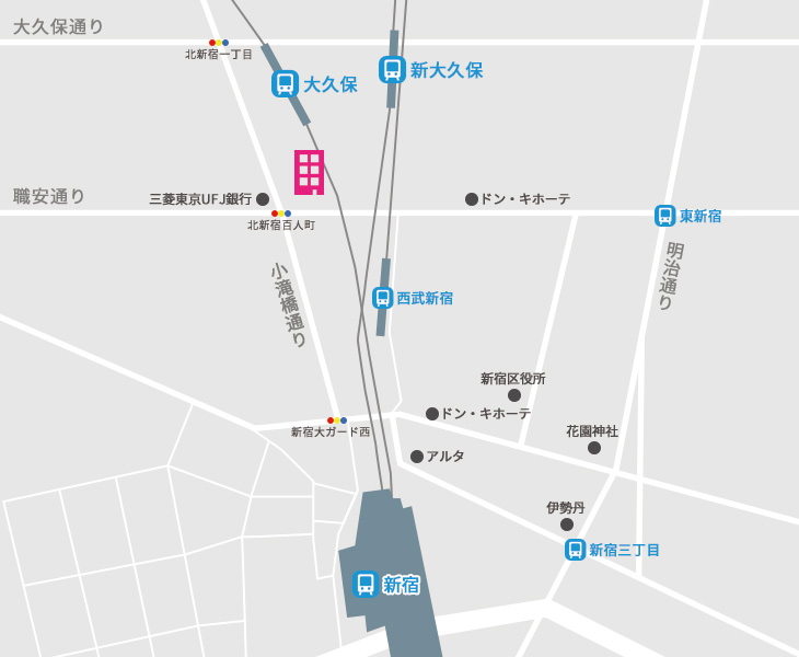 ブロードウェイダンスセンター(BDC)新宿スタジオ マップ